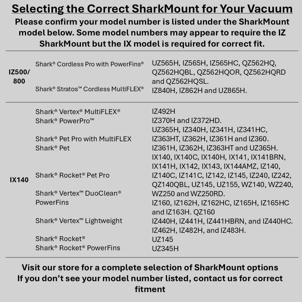 Remora Mounts BG - Shark Vacuum OG Package
